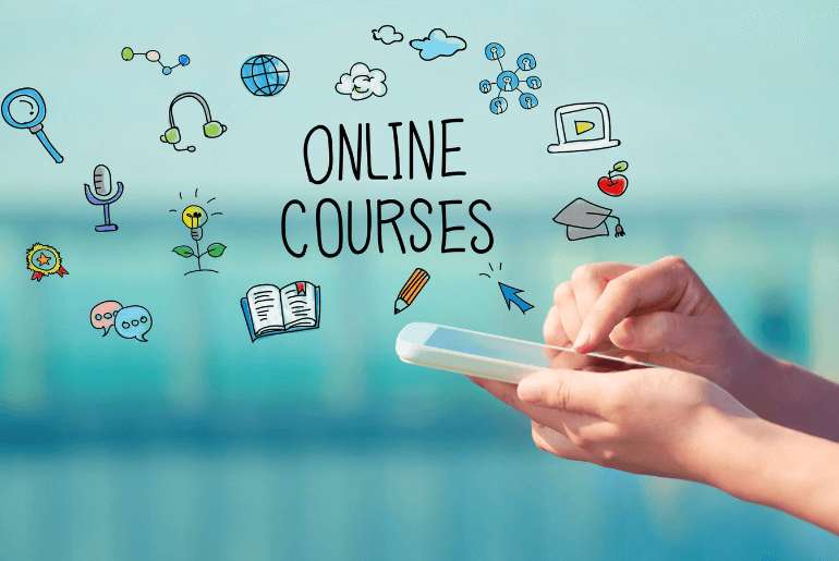 An illustration of an online course